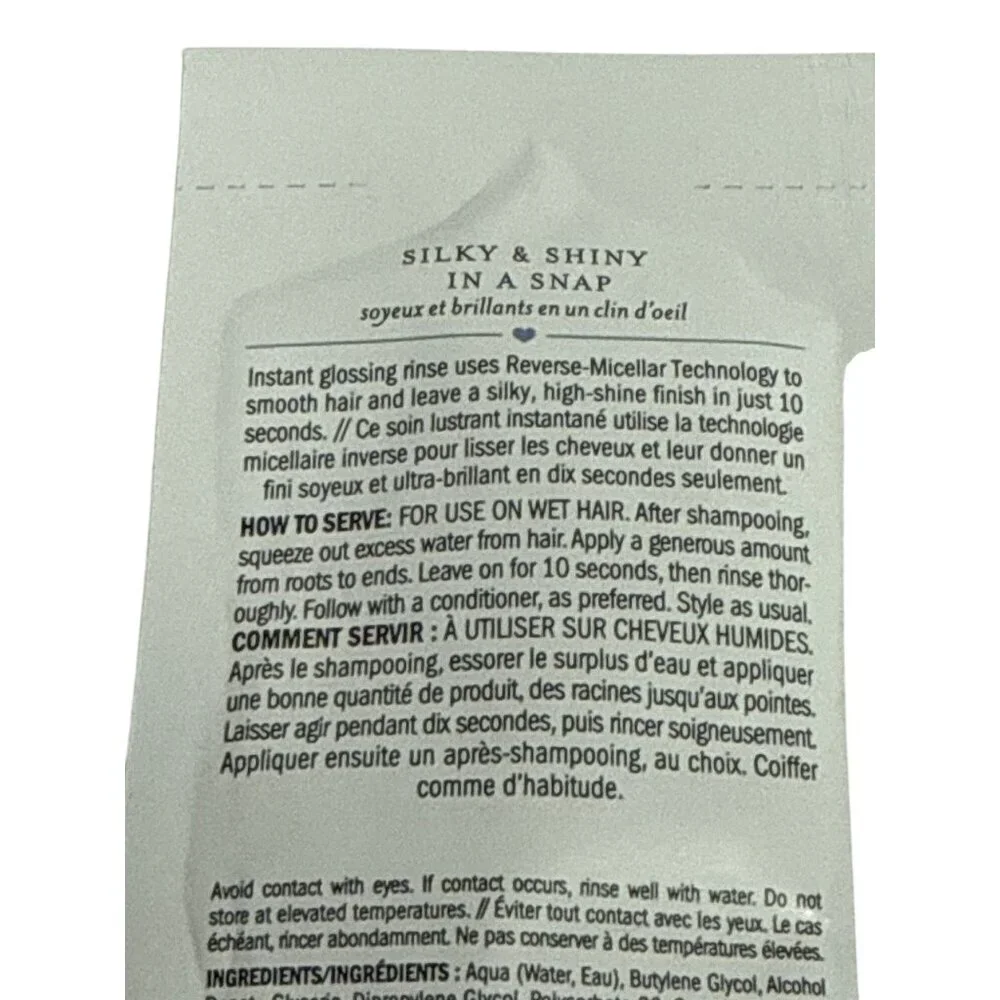 Drybar Liquid Glass Instant Glossing Rince 15 ML Lot of 8 Sample Size Silky
